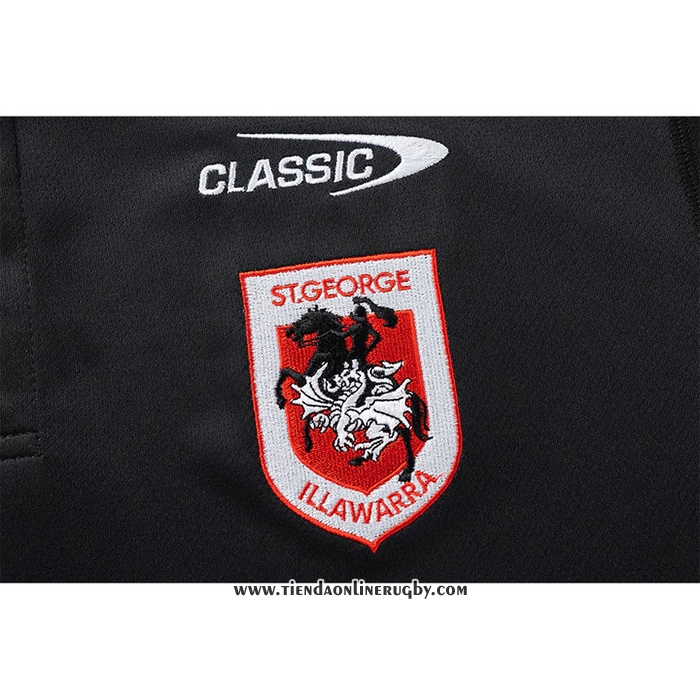 Camiseta Polo St George Illawarra Dragons Rugby 2026 Negro